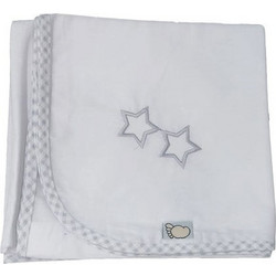 Figlio Bino Stars Πάνα Αγκαλιάς Χασέ Λευκή Γκρι 80x72cm 35-04