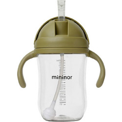 Mininor Εκπαιδευτικό Ποτηράκι με Καλαμάκι Moss Green 330ml