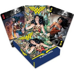 DC Comics Wonder Woman Τράπουλα Πλαστικοποιημένη Μπλε NMR52801