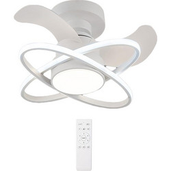 Powertech HLL-0177 Ανεμιστήρας Οροφής 60cm 96W με Φως & Τηλεχειριστήριο Λευκός