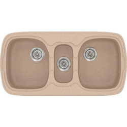 Sanitec Classic 303 Επικαθήμενος Νεροχύτης Γρανίτη Ματ Granite Sand 96x51cm