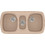 Sanitec Classic 303 Επικαθήμενος Νεροχύτης Γρανίτη Ματ Granite Sand 96x51cm