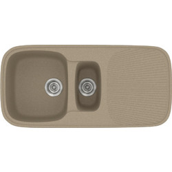 Sanitec Classic 301 Επικαθήμενος Νεροχύτης Γρανίτη Αντιστρεφόμενος Ματ Granite Taupe 97x50cm