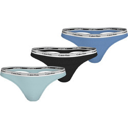 Calvin Klein Βαμβακερά Γυναικεία String 3Pack 000QD5209E-W9H