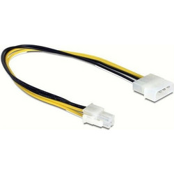 DeLOCK 65611 Καλώδιο Τροφοδοσίας 4-Pin Molex Male to 4-Pin EPS 0.3m Multicolor