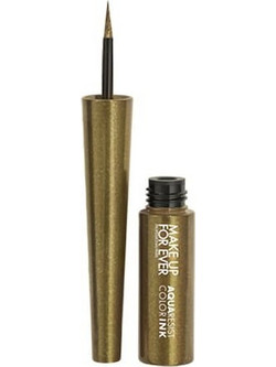 Make Up For Ever Aqua Resist Graphic Ink Khaki Twinkle Αδιάβροχο Πινέλο Eyeliner Glitter 2ml