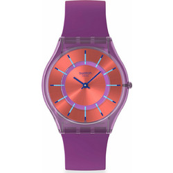 Swatch Γυναικείο Ρολόι με Μωβ Καουτσούκ Λουράκι SS08V108