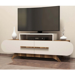 Spitishop Έπιπλο Τηλεόρασης Μοριοσανίδα Μπεζ Μ145xΠ37xΥ50cm Rose 845HCT3050