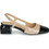 Fericelli LEA Γόβες Slingback Δερμάτινες με Χοντρό Χαμηλό Τακούνι Μπεζ ST-0012