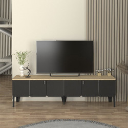 Megapap Έπιπλο Τηλεόρασης Ξύλινο Ανθρακί Μ180xΠ35xΥ50.7cm Pedro GP042-0305,1