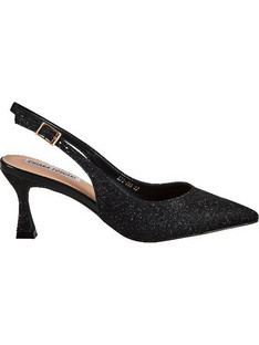 Elenross Γόβες Slingback με Λεπτό Ψηλό Τακούνι Μαύρες GS09765W-BLA