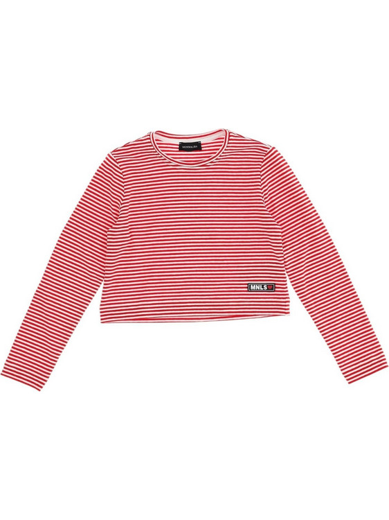 Monnalisa Παιδικό T-Shirt Μακρυμάνικο Κόκκινο Λευκό 8216-0143
