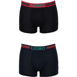 Uomo Ανδρικά Μποξεράκια Σετ 2Pack Μαύρα BO384