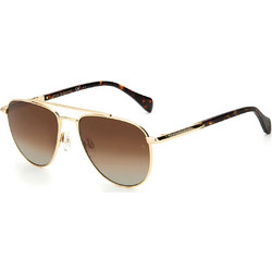 Rag & Bone RNB1044-G-S 3YG55LA Ανδρικά Γυαλιά Ηλίου Aviator Μεταλλικά Χρυσά με Καφέ Degradee Φακό