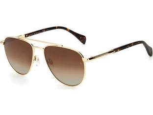 Rag & Bone RNB1044-G-S 3YG55LA Ανδρικά Γυαλιά Ηλίου Aviator Μεταλλικά Χρυσά με Καφέ Degradee Φακό