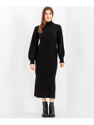 My Essential Wardrobe Tammie Midi Καθημερινό Φόρεμα Πλεκτό Μαύρο 10704850