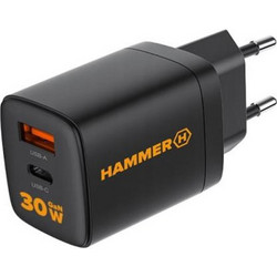 Hammer RapidCharge Φορτιστής χωρίς Καλώδιο με Θύρα USB-A & Θύρα USB-C 30W Power Delivery