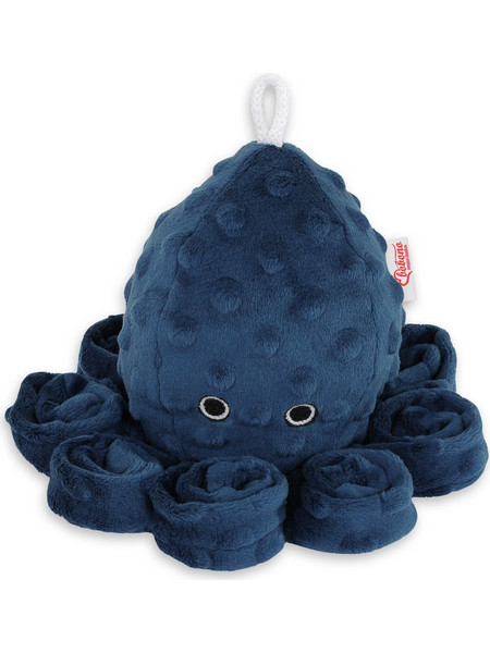 Bobono Χταποδάκι με Κουδουνίστρα Polka Dot Minky Μπλε 31cm