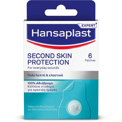 Hansaplast Second Skin Protection Αδιάβροχα Αυτοκόλλητα Επιθέματα 6τμχ