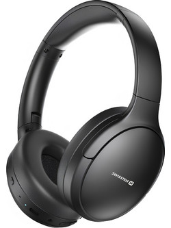Swissten Pure Ενσύρματα & Ασύρματα Bluetooth Ακουστικά Over Ear με Noise Cancelling Μαύρα