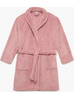 Minerva Παιδική Ρόμπα Fleece Χειμωνιάτικη Ροζ 90-62320-639
