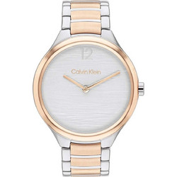 Calvin Klein Γυναικείο Ρολόι με Ασημί Ροζ Χρυσό Μεταλλικό Μπρασελέ 25100049