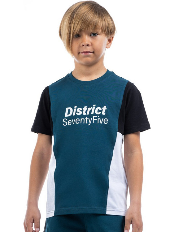 District75 Παιδικό T-Shirt Κοντομάνικο Μπλε 125KBSS-377-013