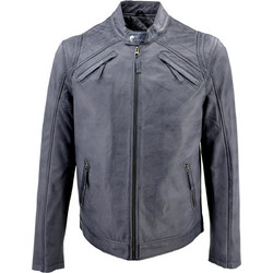 Leather 100 Ανδρικό Μπουφάν Χειμωνιάτικο Δερμάτινο Ανθρακί 49-M-ATLASNEW-GREY