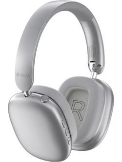 Devia EM035 Pro2 Ασύρματα Bluetooth Ακουστικά Over Ear με Noise Cancelling Ασημί