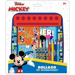 Mickey Minnie Roll & Go Σετ Ζωγραφικής 24.5x21cm 12τμχ