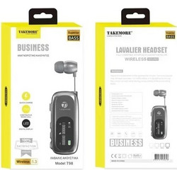Takemore T98 Ακουστικό Bluetooth In Ear Πέτου Black