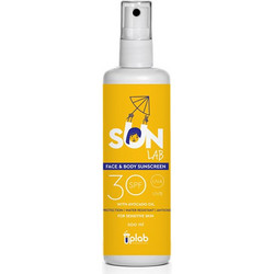 Uplab SunLab Αντηλιακό Spray Προσώπου & Σώματος Αντιγηραντικό SPF30 200ml