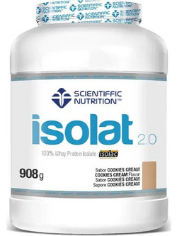 Scientiffic Nutrition Isolat 2.0 Cookies & Cream Πρωτεΐνη Ορού Γάλακτος Γράμμωσης Χωρίς Γλουτένη 908gr