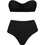 Rock Club Bikini Set Strapless Ψηλόμεσο Μαύρο BP-5003
