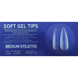 Soft Gel Stiletto Tips Νυχιών 240τμχ