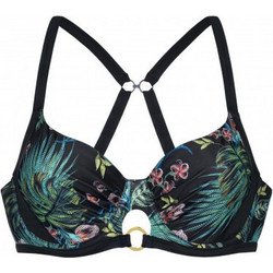 Dorina Mandika Bikini Top Floral Μαύρο Πετρόλ FXBK0017MI120-B0087