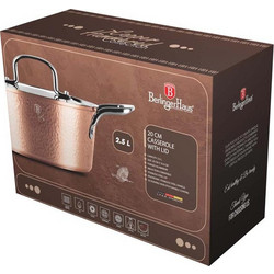 Berlinger Haus Copper Hammered Collection Κατσαρόλα Αλουμινίου Επίστρωση Μαρμάρου 20cm 2.5lt BH-8003