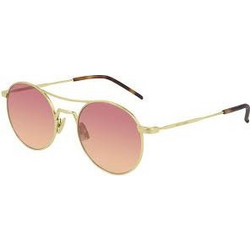 Saint Laurent SL421 005 Γυναικεία Γυαλιά Ηλίου Στρογγυλά Μεταλλικά Ασημί με Ροζ Φακό