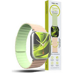 Mobile Origin Magnetic II Λουράκι Σιλικόνης Pink / Light Green (Apple Watch 42 / 44 / 45 / 46 / 49mm)