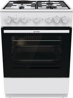 Gorenje GK6B43WD Κουζίνα Ηλεκτρική 71lt με Εστίες Αερίου & Ρεύματος 60cm