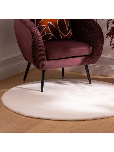 Atmosphera Automne Χαλί Στρογγυλό Shaggy 118cm Ivoire 204444B
