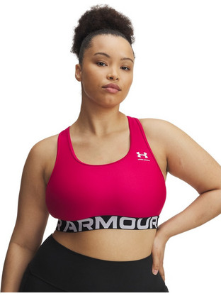 Under Armour HeatGear Αθλητικό Μπουστάκι με Μέτρια Στήριξη & Ελαφριά Ενίσχυση Φούξια 1383544-681