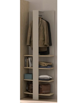 InsideHome Βεστιάριο Ρούχων Auriol Φυσικό Χρώμα 54x35x183cm 0181.GM65