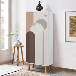 Megapap Παπουτσοθήκη Μοριοσανίδας Assiri Λευκή M50xΠ38xY135cm GP052-0006,3