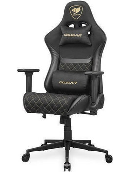 Cougar Armor One V2 F Καρέκλα Gaming Υφασμάτινη με Ρυθμιζόμενα Μπράτσα Μαύρη