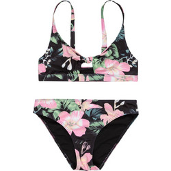 Roxy Παιδικό Μαγιό Bikini Set για Κορίτσι Μαύρο Ροζ ERGX203628-KVJ9