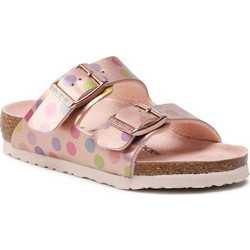 Birkenstock Παιδικές Παντόφλες Καλοκαιρινές για Κορίτσι Ροζ Χρυσές 102169