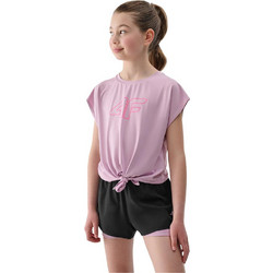 4F Παιδικό T-Shirt Κοντομάνικο Ροζ 4FJWSS25TFTSF1184-56S