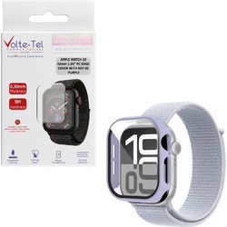 Volte-Tel Πλαστική Θήκη Tempered Glass για Apple Watch 10 42mm Μωβ