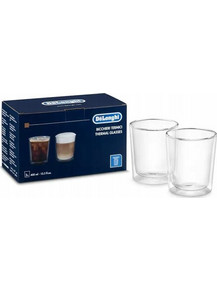 DeLonghi Σετ Ποτήρια Καφέ Γυάλινα 400ml 2τμχ DLSC318